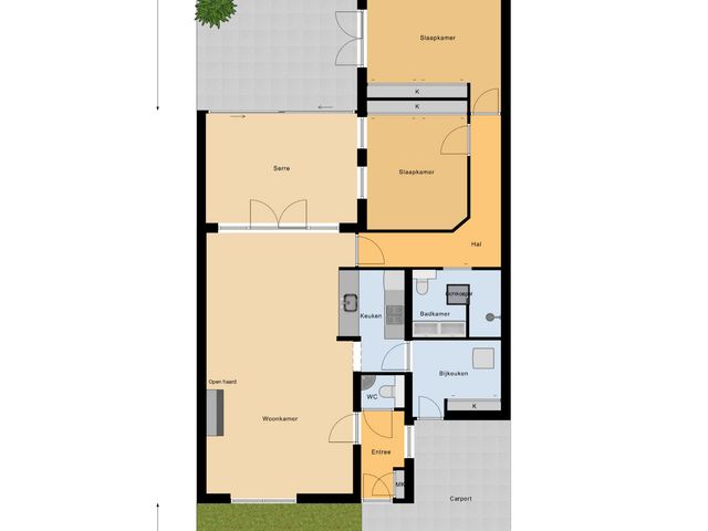 Plattegrond van Egelantierlaan 28