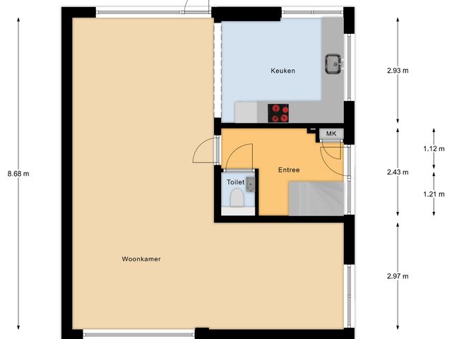 Plattegrond van Ravelstraat 1