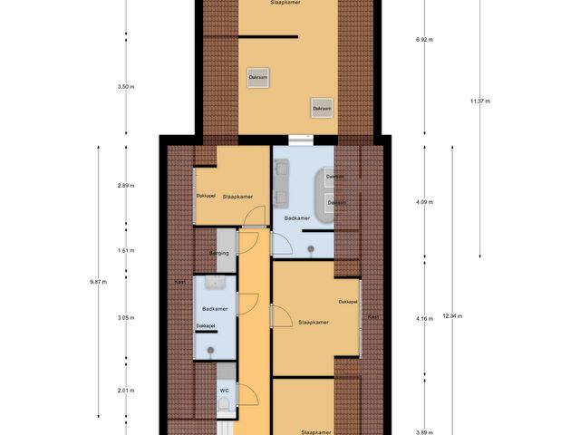 Plattegrond van Mommersteeg 102