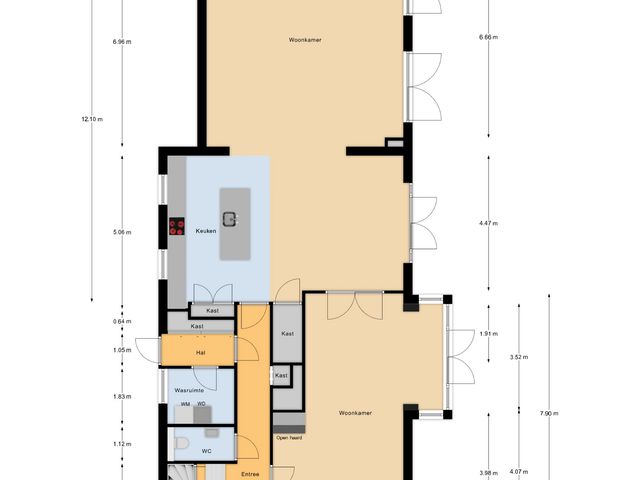 Plattegrond van Mommersteeg 102