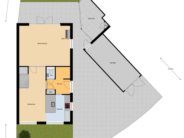 Plattegrond van Afrikalaan 87