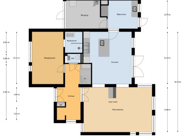 Plattegrond van Van Deelenstraat 33