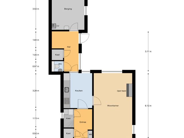Plattegrond van Marijkelaan 6