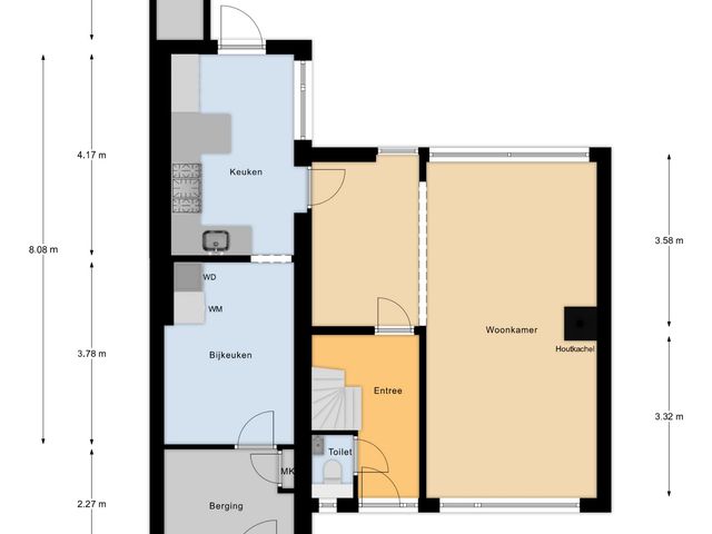 Plattegrond van Rooseveltstraat 54