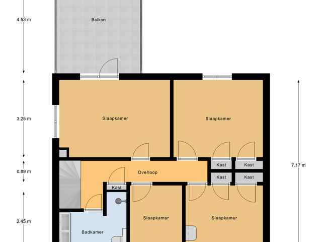 Plattegrond van Achterstraat 24