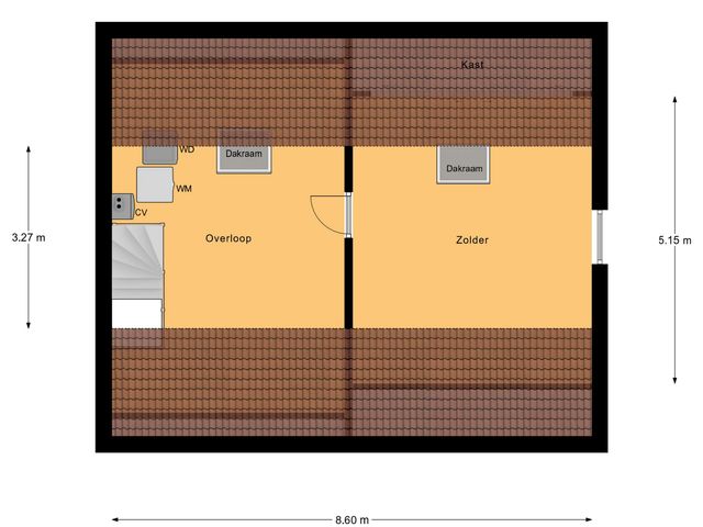 Plattegrond van Achterstraat 24
