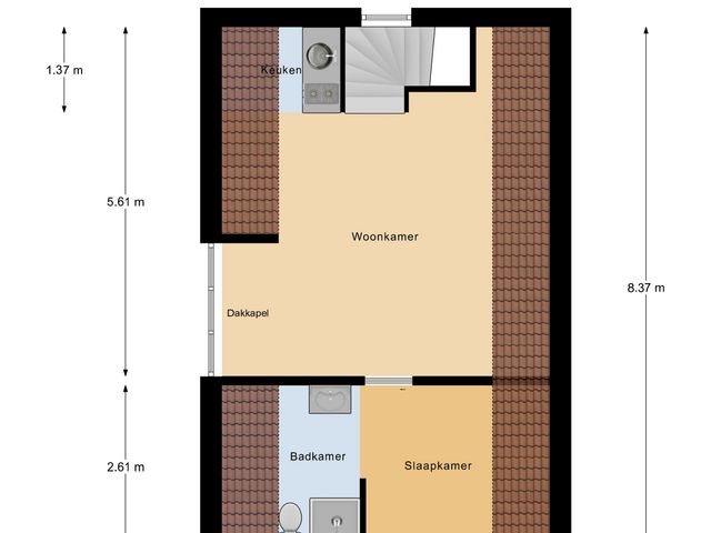 Plattegrond van Achterstraat 24