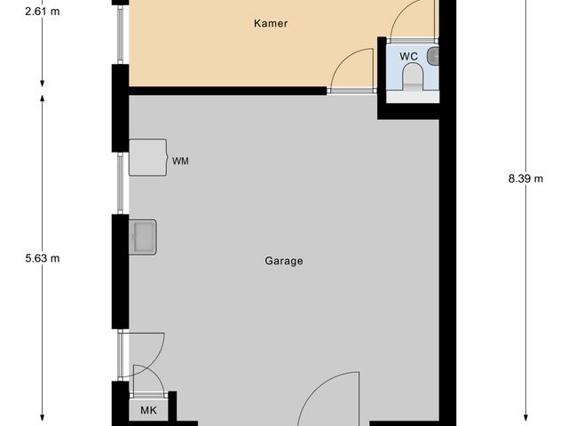 Plattegrond van Achterstraat 24
