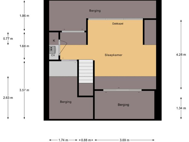 Plattegrond van Verdistraat 24