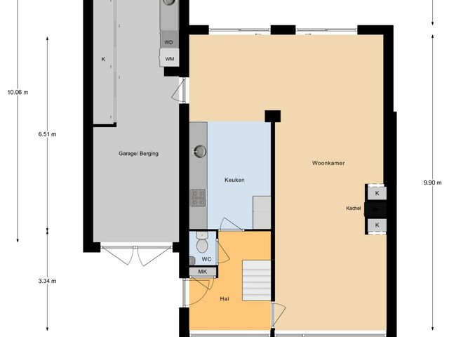 Plattegrond van Verdistraat 24