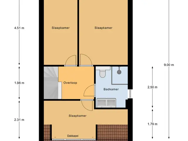 Plattegrond van Schildersstraat 18