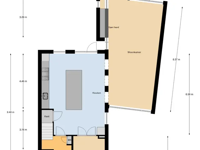 Plattegrond van Schildersstraat 18