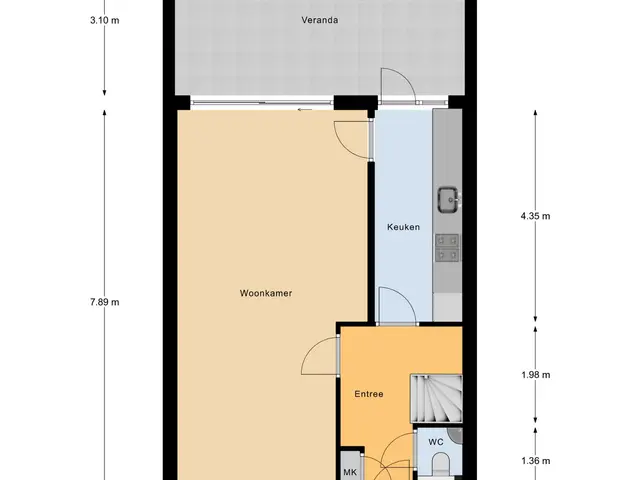 Plattegrond van Mahlerlaan 10