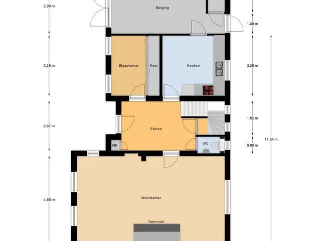 Plattegrond van Haarsteegsestraat 7