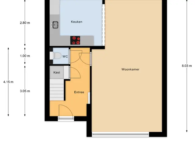 Plattegrond van Jonkheer de la Courtstraat 21