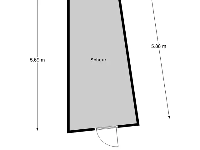 Plattegrond van Deken van Baarstraat 21A