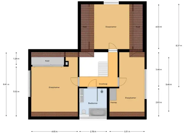 Plattegrond van De Maashoven 11