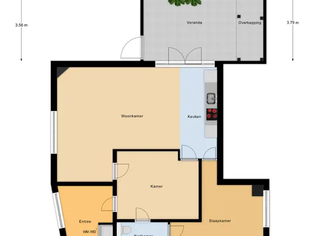 Plattegrond van De Akker 34F