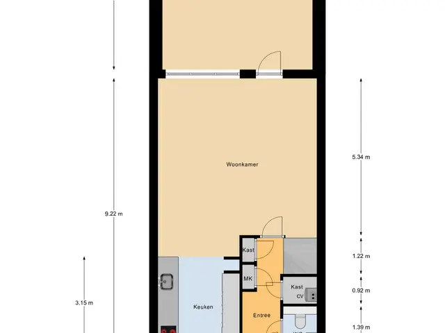 Plattegrond van Binnenhof 16