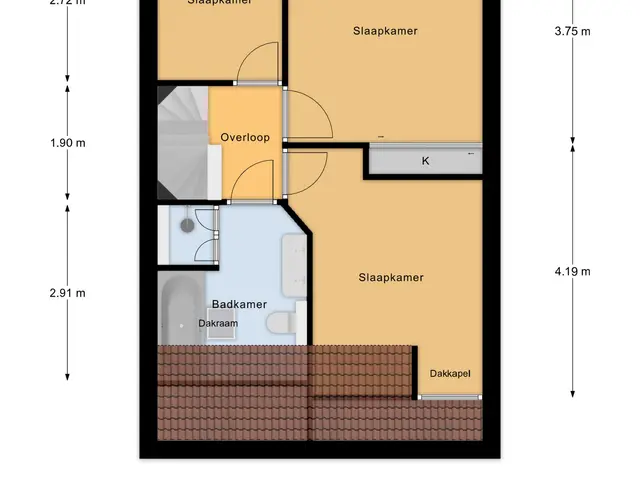 Plattegrond van Costerlaan 27