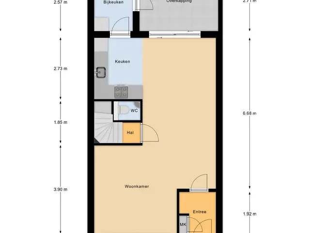 Plattegrond van Costerlaan 27