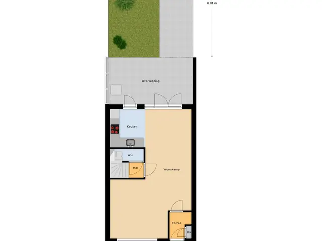 Plattegrond van Burgemeester van Heesbeenstraat 7