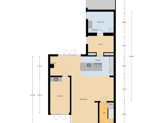 Plattegrond van Monseigneur van Kesselstraat 13