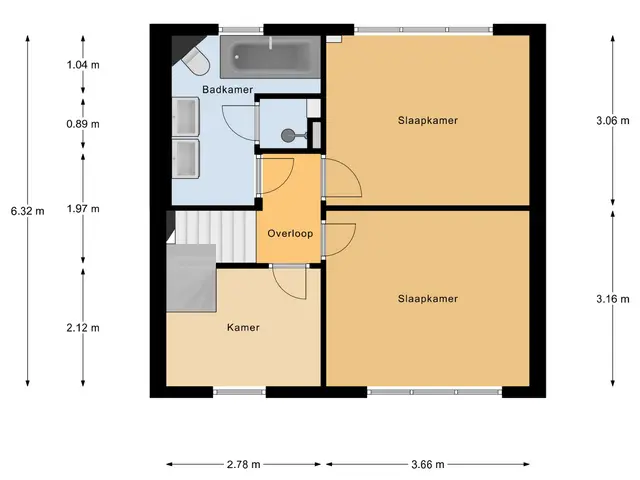 Plattegrond van Norbertijnerstraat 25