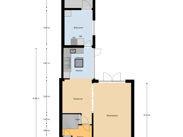 Plattegrond van Norbertijnerstraat 25