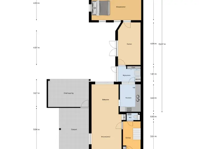 Plattegrond van Acaciastraat 17