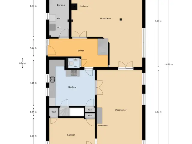 Plattegrond van Haarsteegsestraat 95