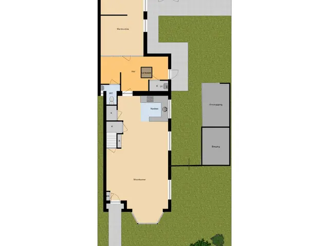 Plattegrond van Meester Prinsenstraat 20