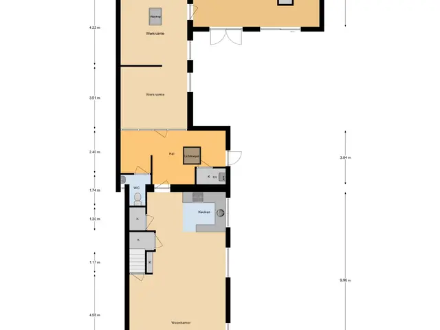 Plattegrond van Meester Prinsenstraat 20