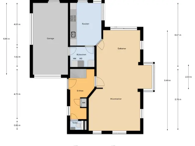 Plattegrond van De Jonglaan 25