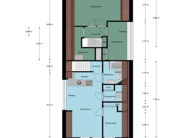Plattegrond van Grotestraat 192