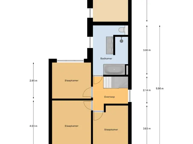 Plattegrond van Kerkstraat 40A
