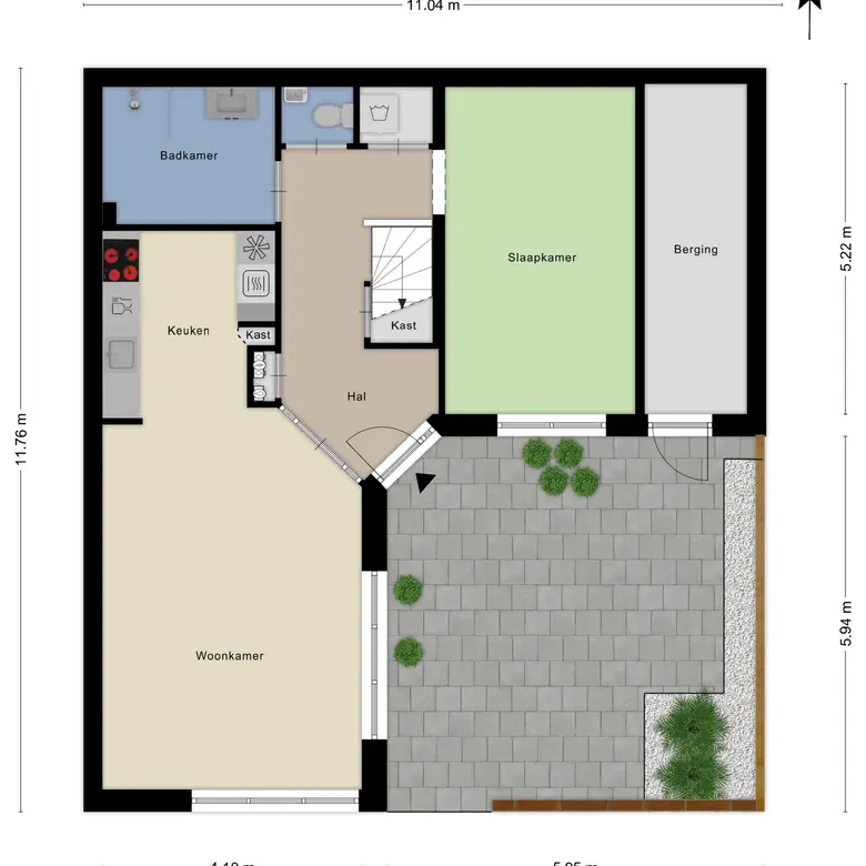 Plattegrond 2 van Voor de Boeg 26