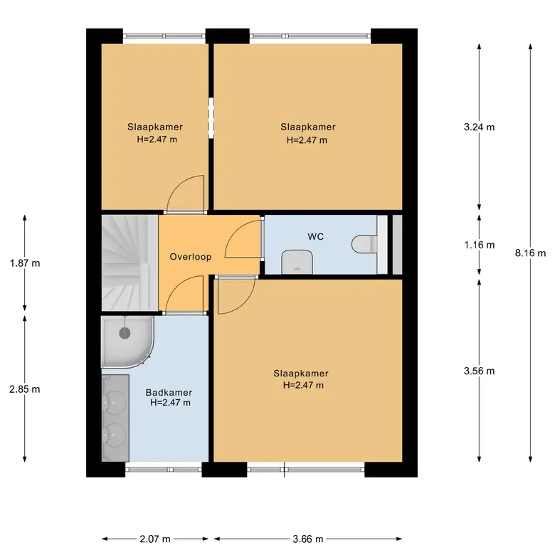 Plattegrond 3 van La Reinelaan 12