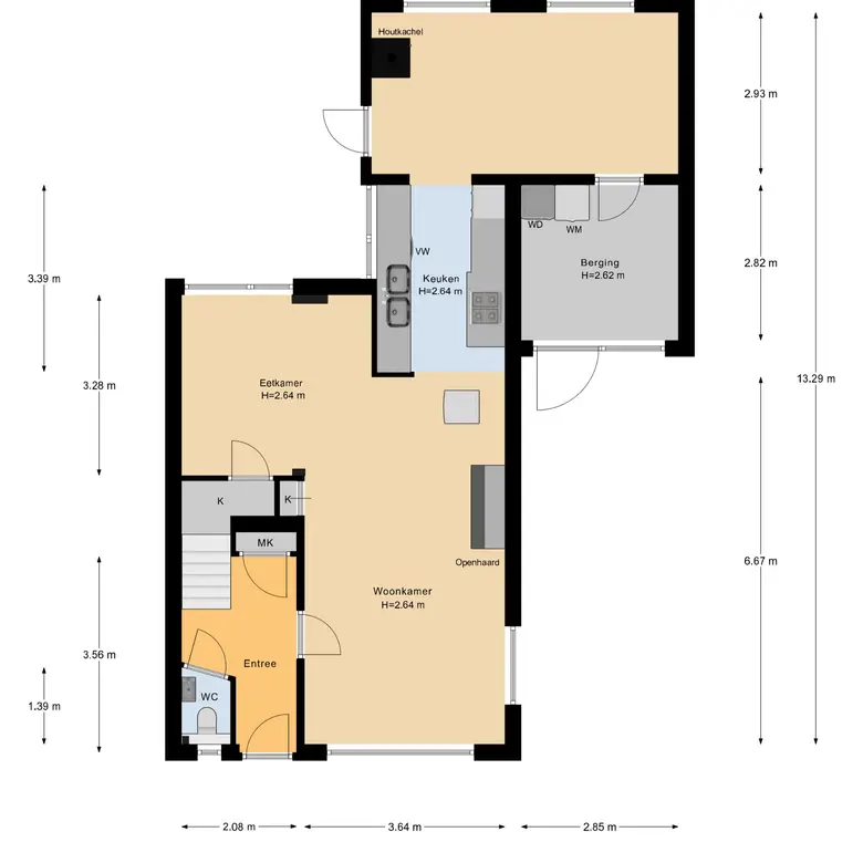 Plattegrond 1 van La Reinelaan 12