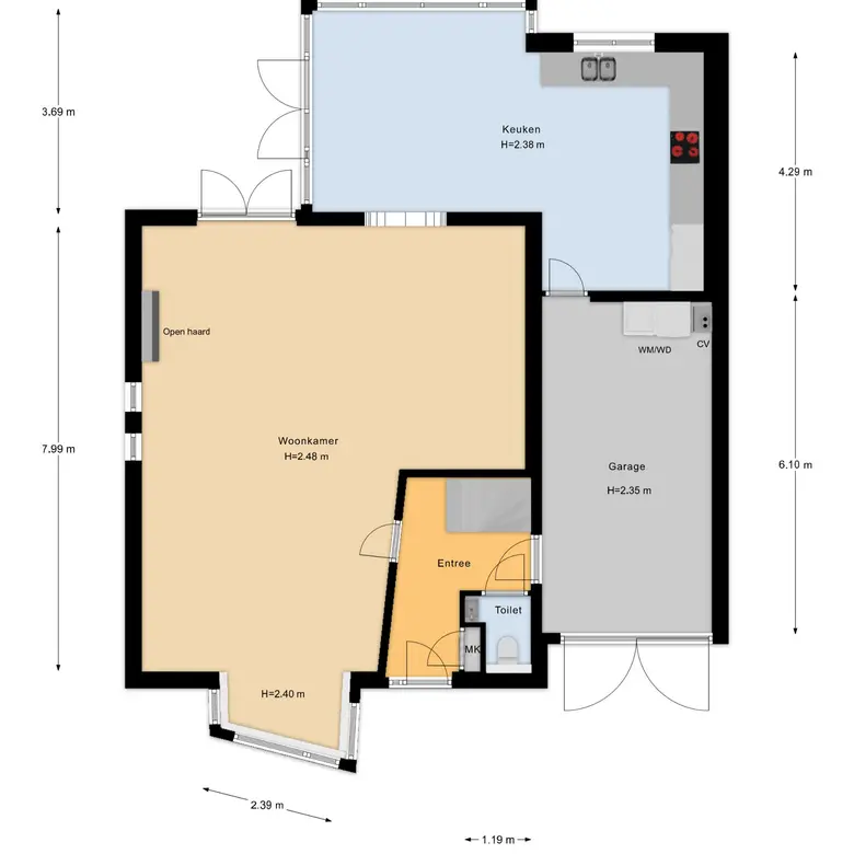 Plattegrond 3 van Stullenbaan 30