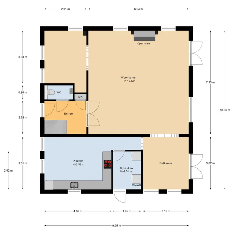 Plattegrond 1 van De Hout 96