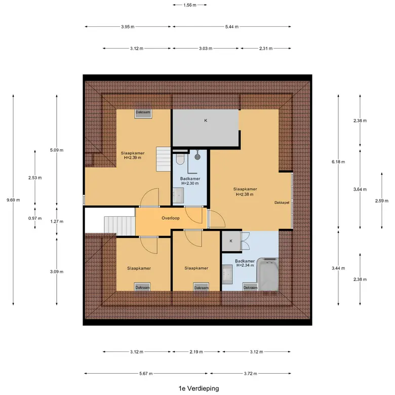 Plattegrond 3 van De Hout 96