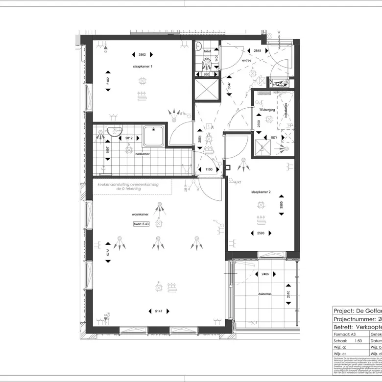 Plattegrond 1 van Bouwnummer 3.43