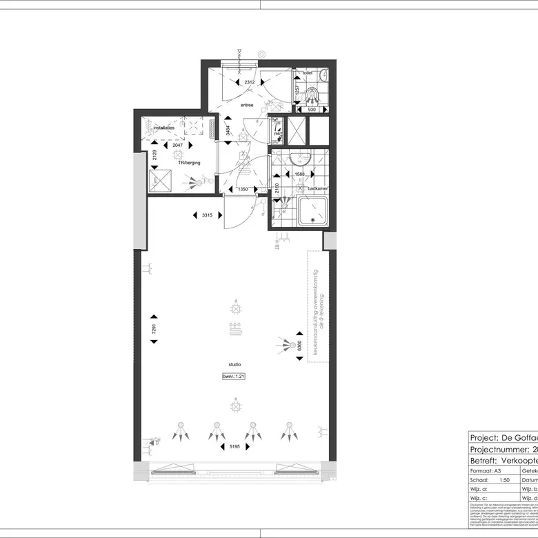 Plattegrond 1 van Bouwnummer 1.21