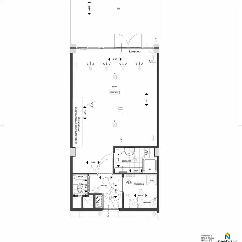 Plattegrond 1 van Bouwnummer 0.02