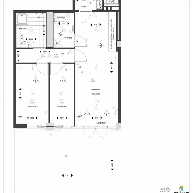 Plattegrond 1 van Bouwnummer 0.08