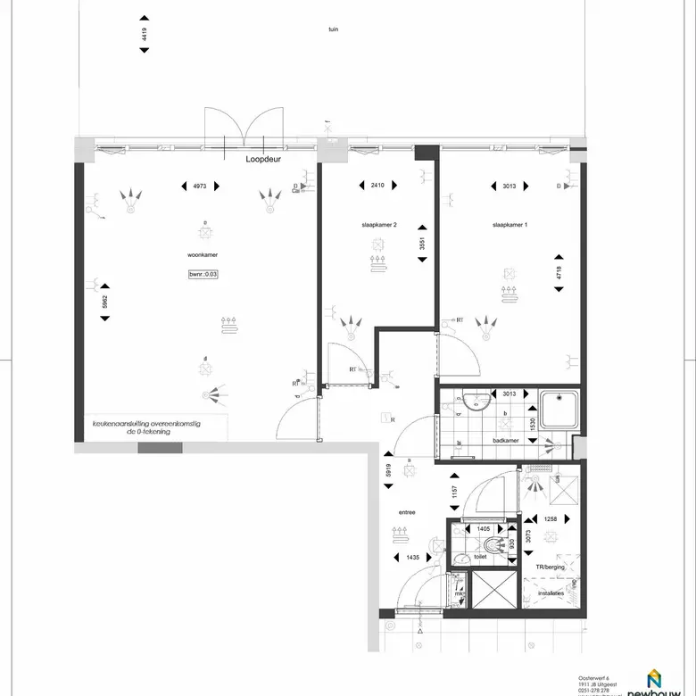 Plattegrond 1 van Bouwnummer 0.03