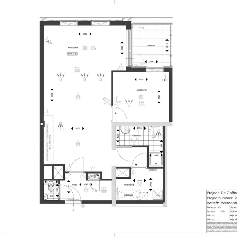 Plattegrond 1 van Bouwnummer 3.40