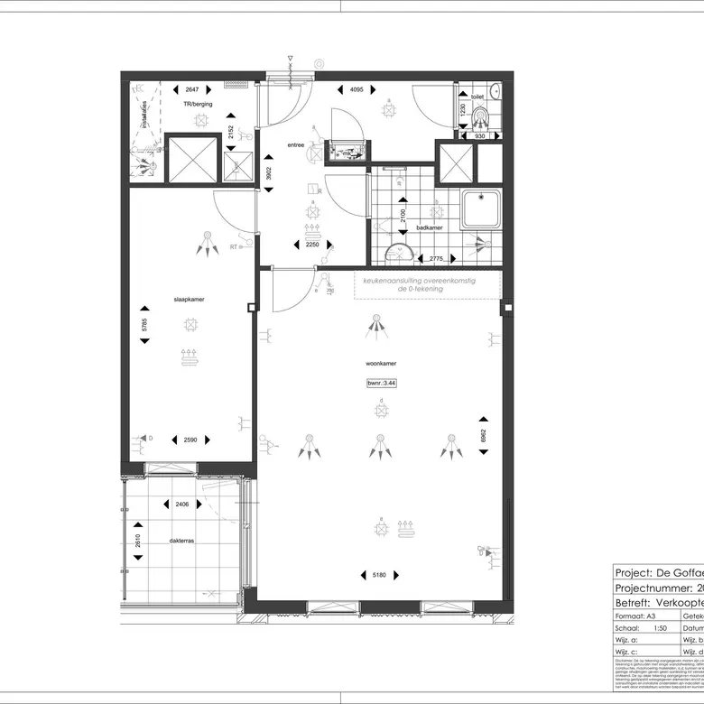 Plattegrond 1 van Bouwnummer 3.44