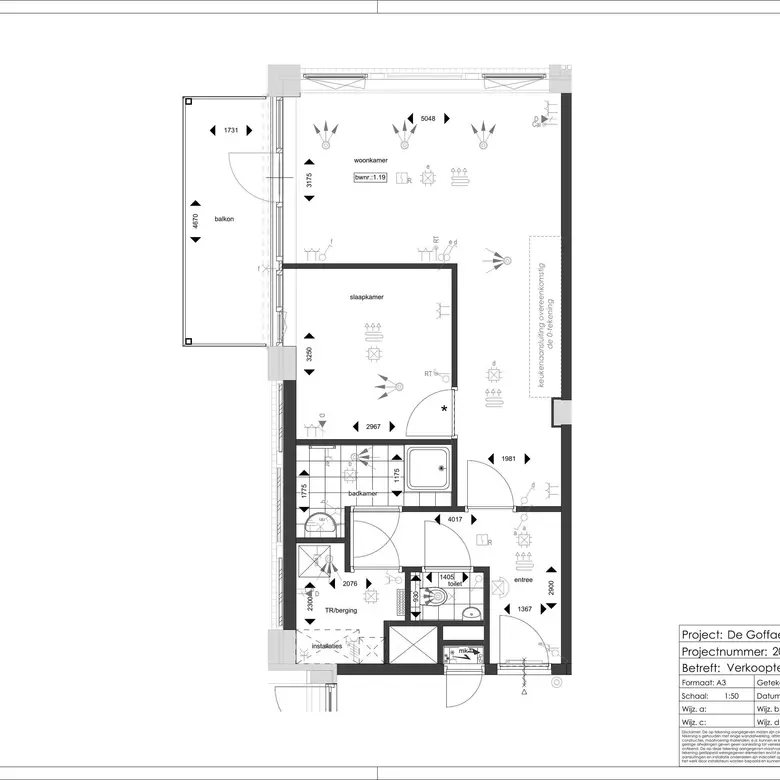 Plattegrond 1 van Bouwnummer 1.19
